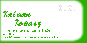 kalman kopasz business card