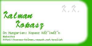 kalman kopasz business card